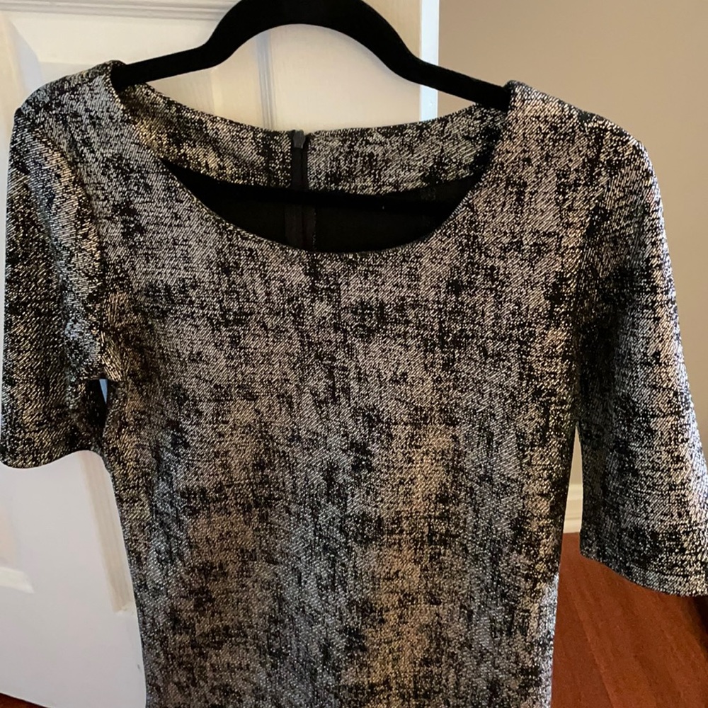 Silver and black glitter dress- size S